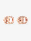 Petit CD Stud Crystal Earrings Pink - DIOR - BALAAN 4