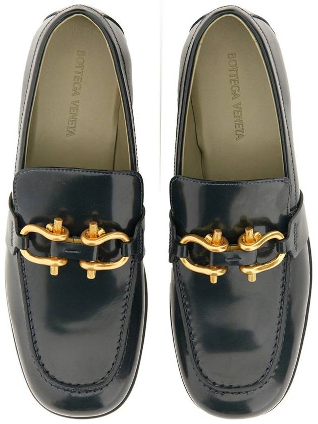 Leather Loafers Dark Green - BOTTEGA VENETA - BALAAN 5