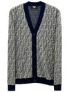 FF logo wool cardigan FZC491 - FENDI - BALAAN 1