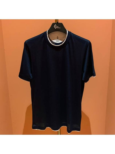 Silk Blending Short Sleeve T-Shirt Black - BRUNELLO CUCINELLI - BALAAN 2