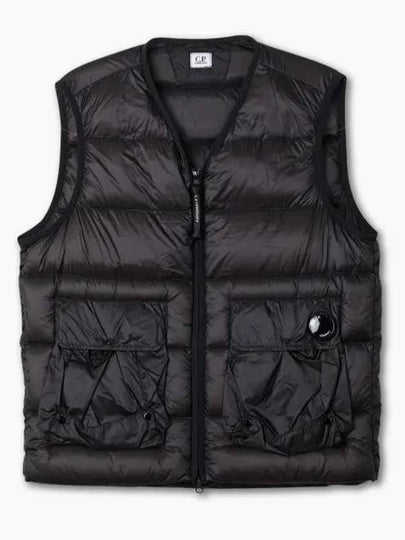 Lens Detail Zip-Up Quilted Vest Black - CP COMPANY - BALAAN 2