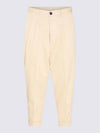 oversized carrot fit cotton straight pants vanilla - AMI - BALAAN 2