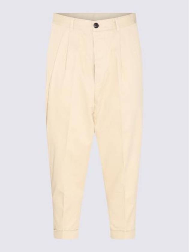 oversized carrot fit cotton straight pants vanilla - AMI - BALAAN 2