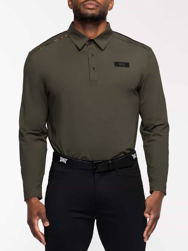 Men s Long Sleeve Fairway Camo Shoulder Striped Polo - PXG - BALAAN 1