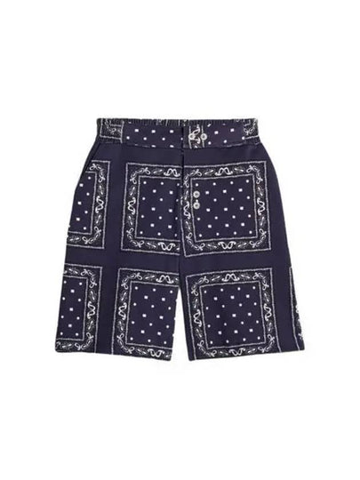 Le Short Pingo Paisley Print Bandana Shorts Navy - JACQUEMUS - BALAAN 2