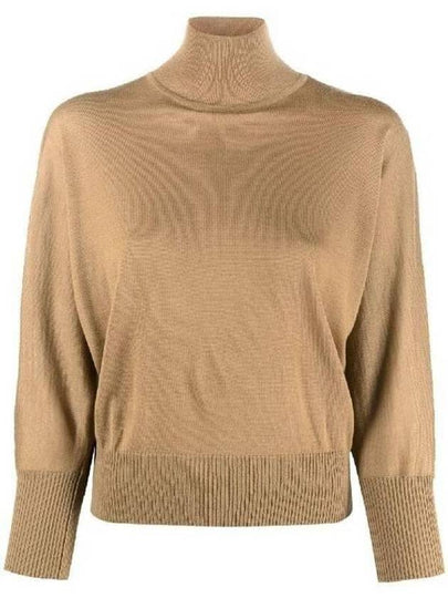 Talea Virgin Wool Knit Top Camel - MAX MARA - BALAAN 2