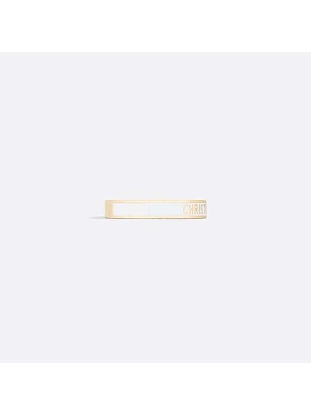 Night Code Logo Crystal Ring Gold White - DIOR - BALAAN 4