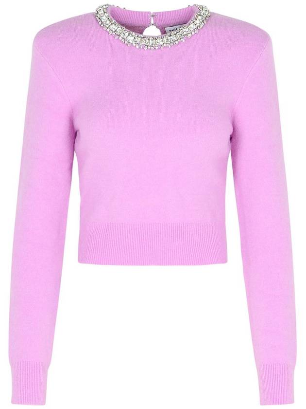 Self-Portrait Pink Viscose Blend Sweater - SELF PORTRAIT - BALAAN 1