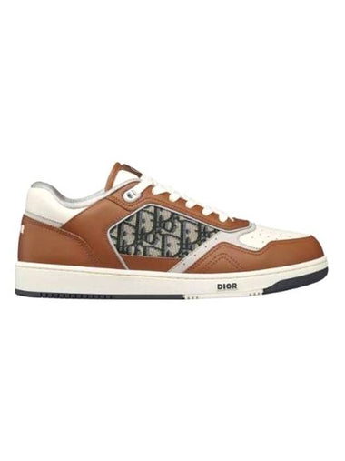 B27 Smooth Calfskin Low Top Sneakers Brown Cream - DIOR - BALAAN 1