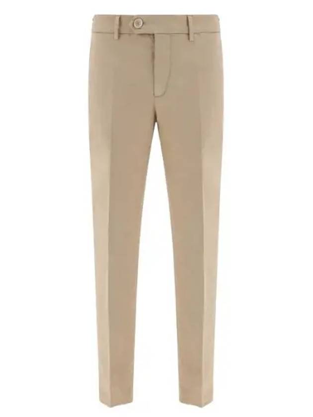 Tapered Chino Cotton Straight Pants Beige - BRUNELLO CUCINELLI - BALAAN 2