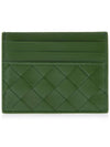 Intrecciato Leather Card Wallet Green - BOTTEGA VENETA - BALAAN 2