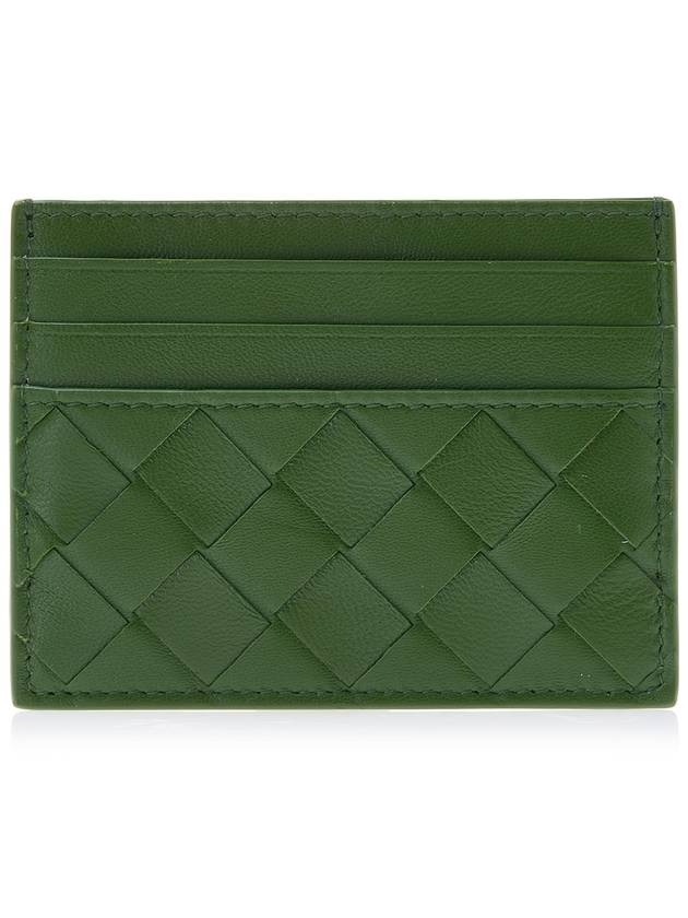 Intrecciato Leather Card Wallet Green - BOTTEGA VENETA - BALAAN 2