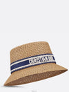 D Bobby Embroidered Band Bucket Hat Natural Straw - DIOR - BALAAN 3