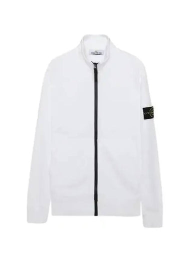 Waffen Patch Cotton Fleece Track Jacket White - STONE ISLAND - BALAAN 1