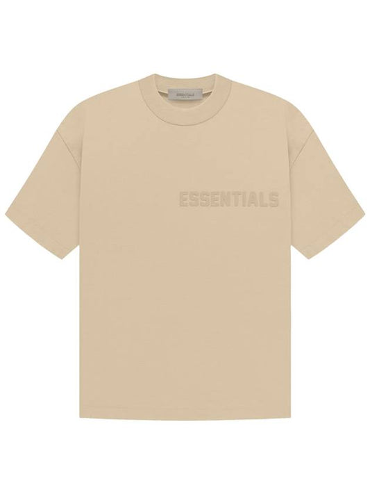 Logo Short Sleeve T-Shirt Sand - FEAR OF GOD ESSENTIALS - BALAAN.