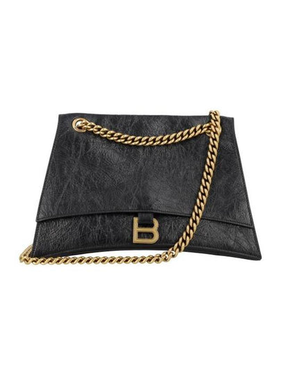 Crush Medium Shoulder Bag Black - BALENCIAGA - BALAAN 2