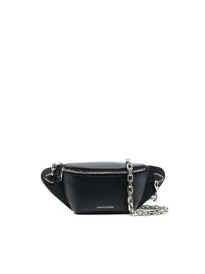 Logo Detail Chain Belt Bag Black - ALEXANDER MCQUEEN - BALAAN 2