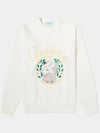 Women's Paris Swan Embroidery Logo Sweatshirt Ivory - CASABLANCA - BALAAN 2