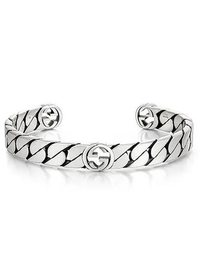 Interlocking G Wide Cuff Bracelet Silver - GUCCI - BALAAN 2