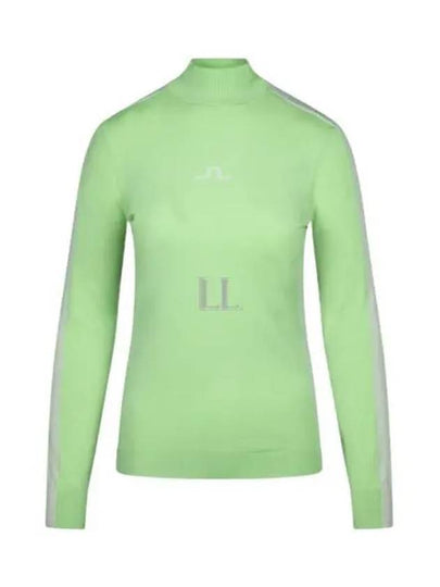 Women's Adia Mock Neck Knit Long Sleeve T-Shirt Green - J.LINDEBERG - BALAAN 2