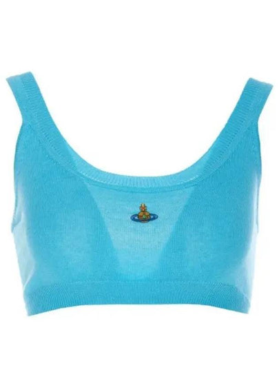 ORB Logo Knit Bra Blue - VIVIENNE WESTWOOD - BALAAN 2