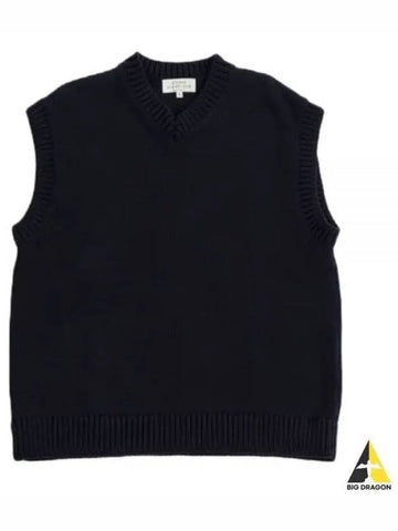 SPUN KNIT VEST DARK NAVY 1051 spoon - STUDIO NICHOLSON - BALAAN 1