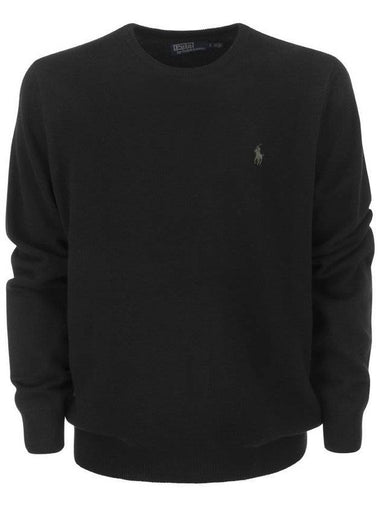 Logo Basic Pullover Knit Top Black - POLO RALPH LAUREN - BALAAN 1