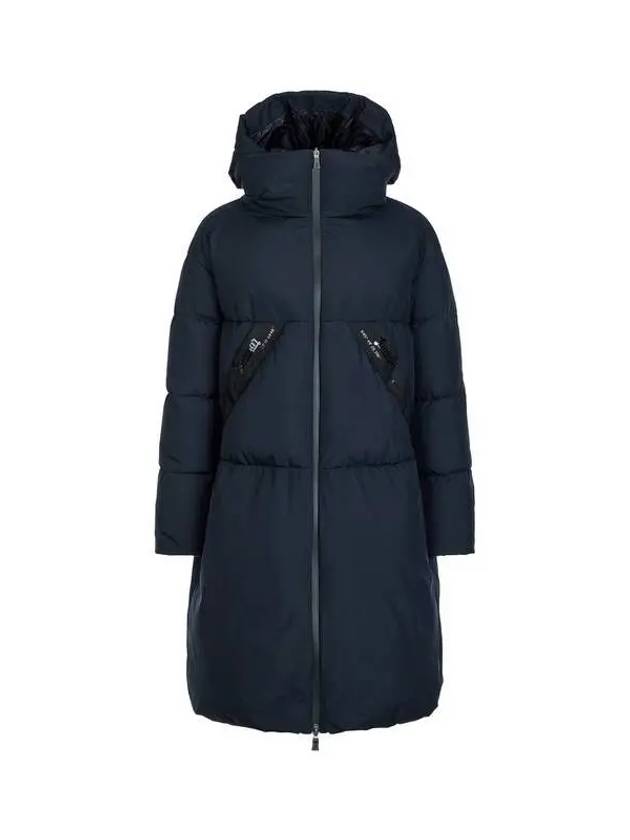 Women s logo trimming high neck goose down padded coat dark navy 270799 - HERNO - BALAAN 1