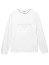 Logo Print Cotton Sweatshirt White - STONE ISLAND - BALAAN 2