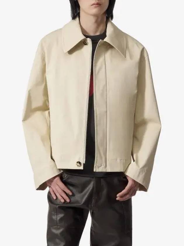 Blouson Cotton Zip Up Jacket Ecru - BOTTEGA VENETA - BALAAN 2