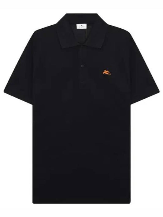 Pegaso logo embroidered short sleeve polo t shirt men s collar - ETRO - BALAAN 1