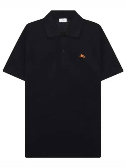 Cotton Polo Shirt Black - ETRO - BALAAN 2