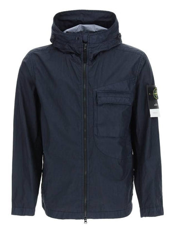 Waffen Patch Membrana Hooded Jacket Navy - STONE ISLAND - BALAAN 1