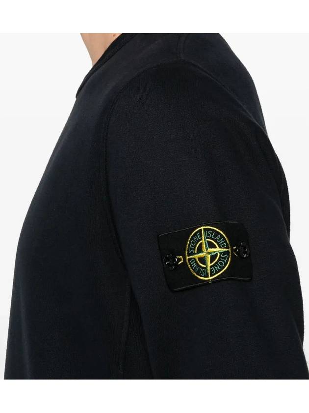 Wappen Patch Crew Neck Cotton Sweatshirt Navy - STONE ISLAND - BALAAN 6