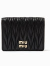 Matelasse Leather Half Wallet Black - MIU MIU - BALAAN 5