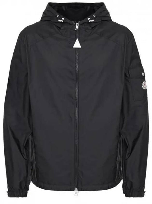 Etiache Rain Hooded Zip Up Black - MONCLER - BALAAN 1