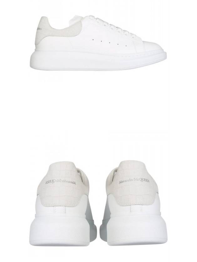 Men's Oversole Gray Crocodile Tab Low Top Sneakers White - ALEXANDER MCQUEEN - BALAAN.