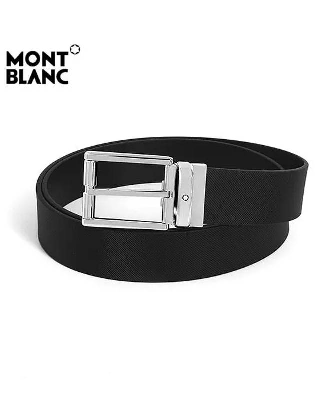 Pin Buckle Leather Belt Black - MONTBLANC - BALAAN 3