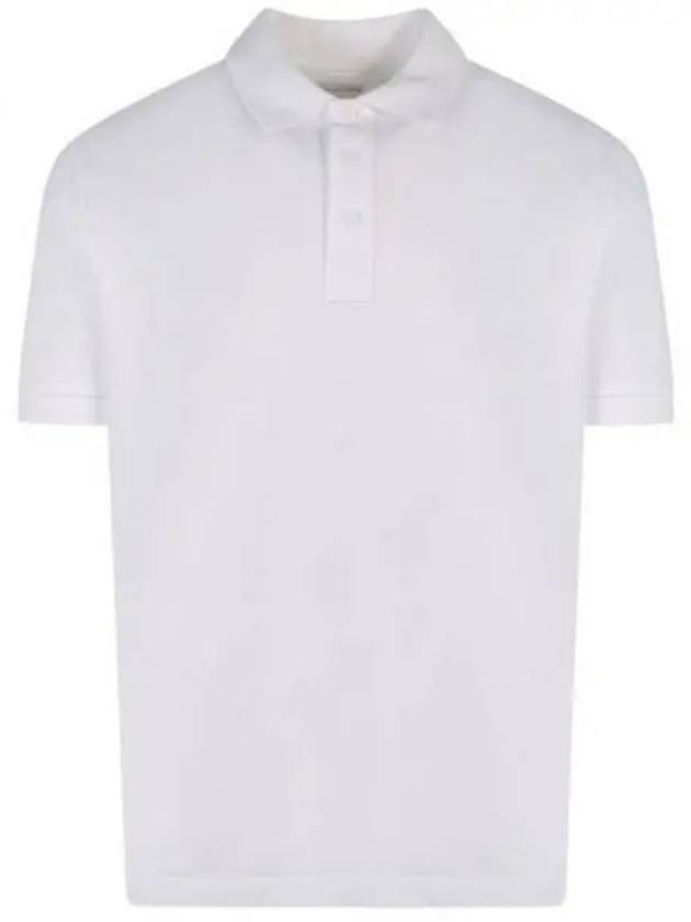 Men's Cotton Piquet Jersey Short Sleeve Polo Shirt White - BOTTEGA VENETA - BALAAN 2