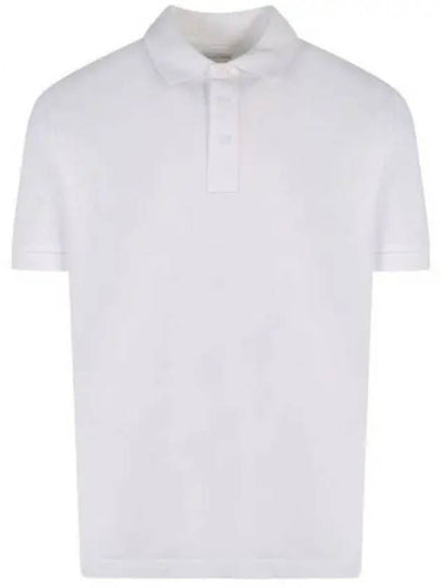 Men's Cotton Piquet Jersey Short Sleeve Polo Shirt White - BOTTEGA VENETA - BALAAN 2