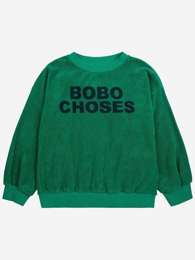 Iconic children s sweatshirt Bobo green terry B324EC014 - BOBO CHOSES - BALAAN 1