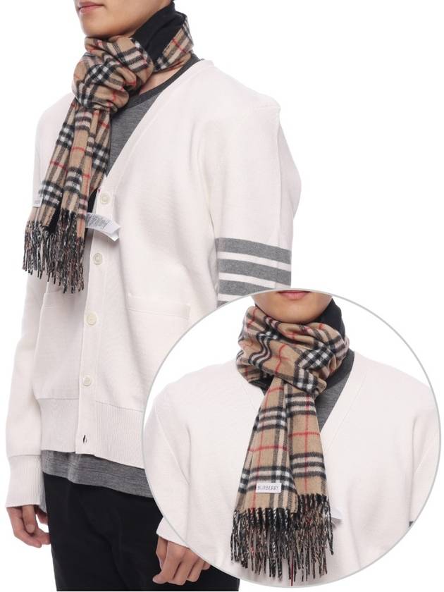 Check Cashmere Scarf Black - BURBERRY - BALAAN 2