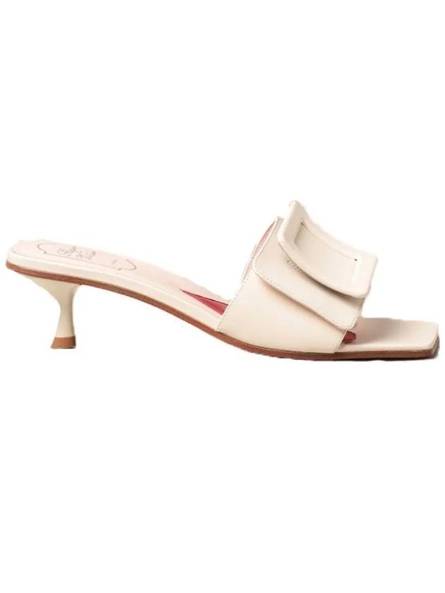 Women's Covered Buckle Mules White - ROGER VIVIER - BALAAN 3