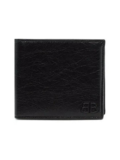 Monaco Square Folded Half Wallet Black - BALENCIAGA - BALAAN 2