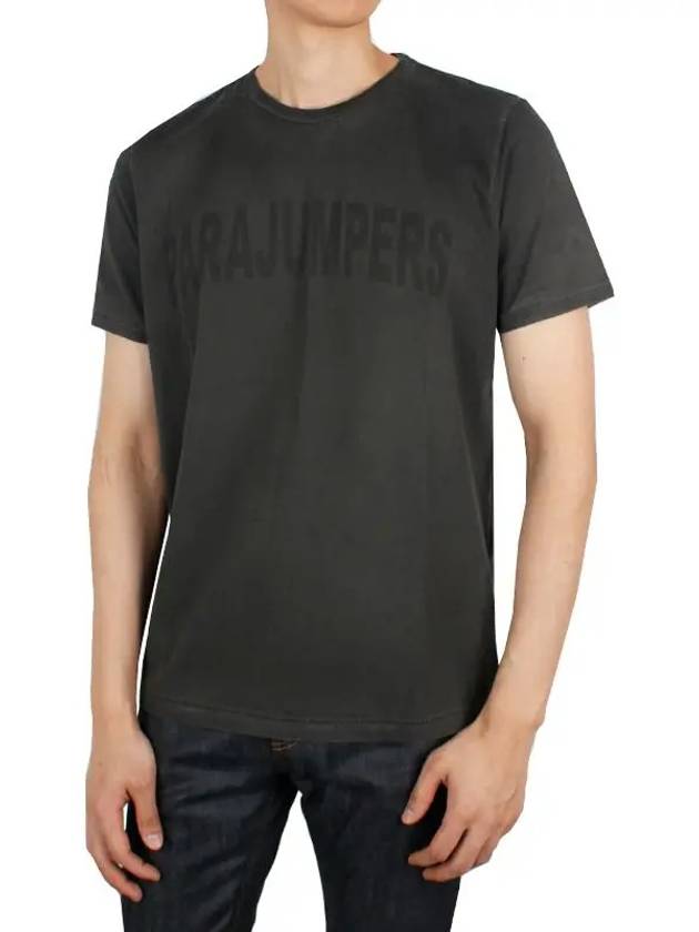 Logo Print Short Sleeve T-shirt Black - PARAJUMPERS - BALAAN.