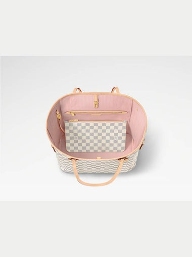 Neverfull MM shoulder bag luxury wedding gift pink Damier Azur canvas N40603 - LOUIS VUITTON - BALAAN 1