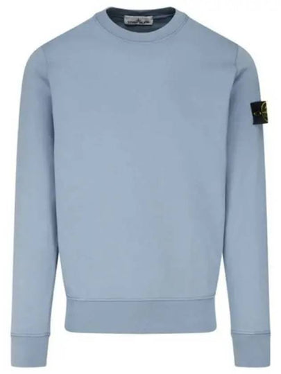 Men's Wappen Patch Sweatshirt Blue Grey - STONE ISLAND - BALAAN 2