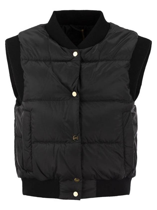 Asoft Water Repellent Padding Vest Black - MAX MARA - BALAAN 1