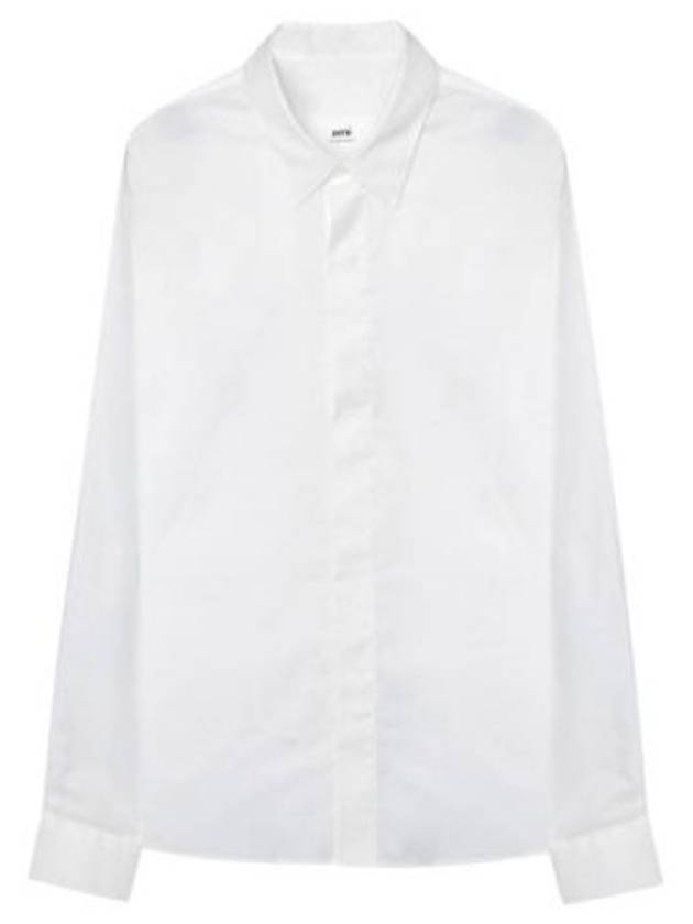 long sleeve shirt hidden button - AMI - BALAAN 1