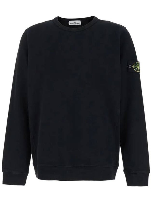 Wappen Patch Crew Neck Cotton Sweatshirt Black - STONE ISLAND - BALAAN 2